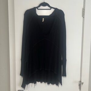 Free People Black Long Sleeve Tunic